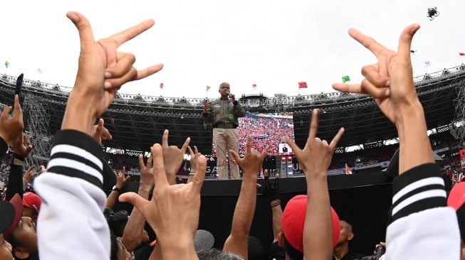 Viral! GBK Memerah, Massa Diduga Keluar Saat Ganjar Pidato: Gw Cuma Mau Nonton Konser