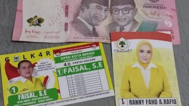 Masa Tenang Tercoreng! Caleg Golkar Diduga Bagi-bagi Duit di Pondok Gede